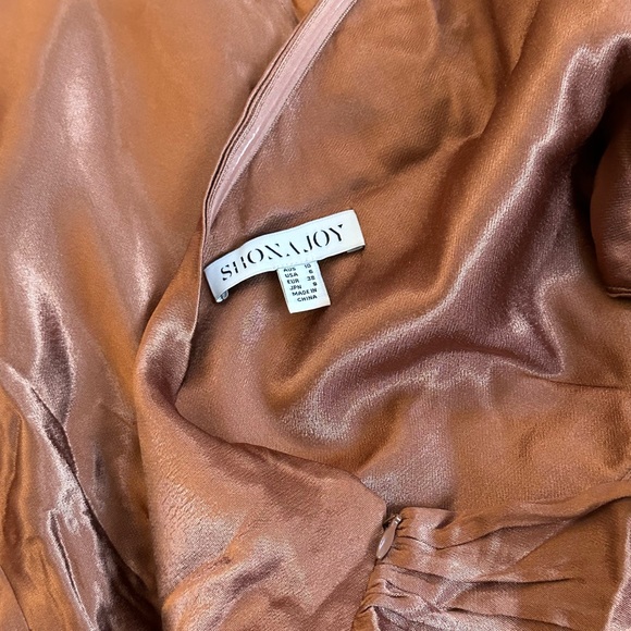 Shona Joy La Lune Asymmetrical Gathered Maxi Formal Party Evening Size US 6 - Picture 4 of 14